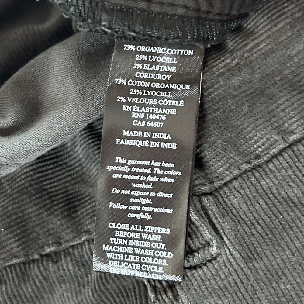 Faherty Corduroy Pants Mens 40 Gray Stretch Terry 5 Pocket Slim Straight Cotton - Picture 5 of 13